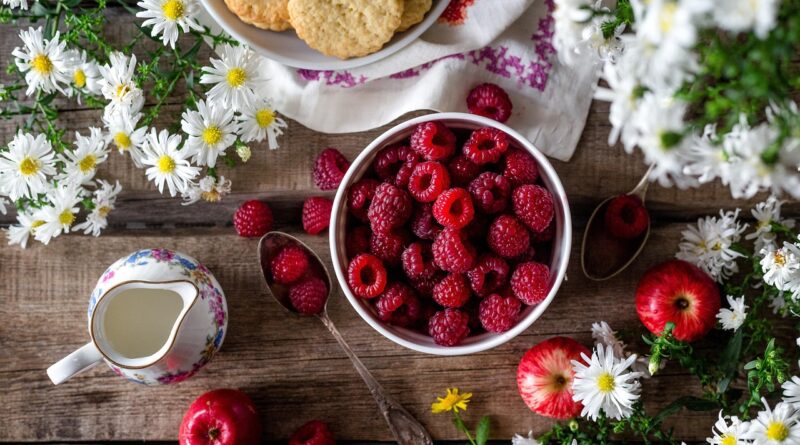 raspberries, fresh, bowl, fruit bowl, fresh berries, fresh raspberries, fruits, fresh fruits, ripe, sweet, harvest, produce, organic, flat lay, composition, food photography, food, fruits, food, food, food, food, food
